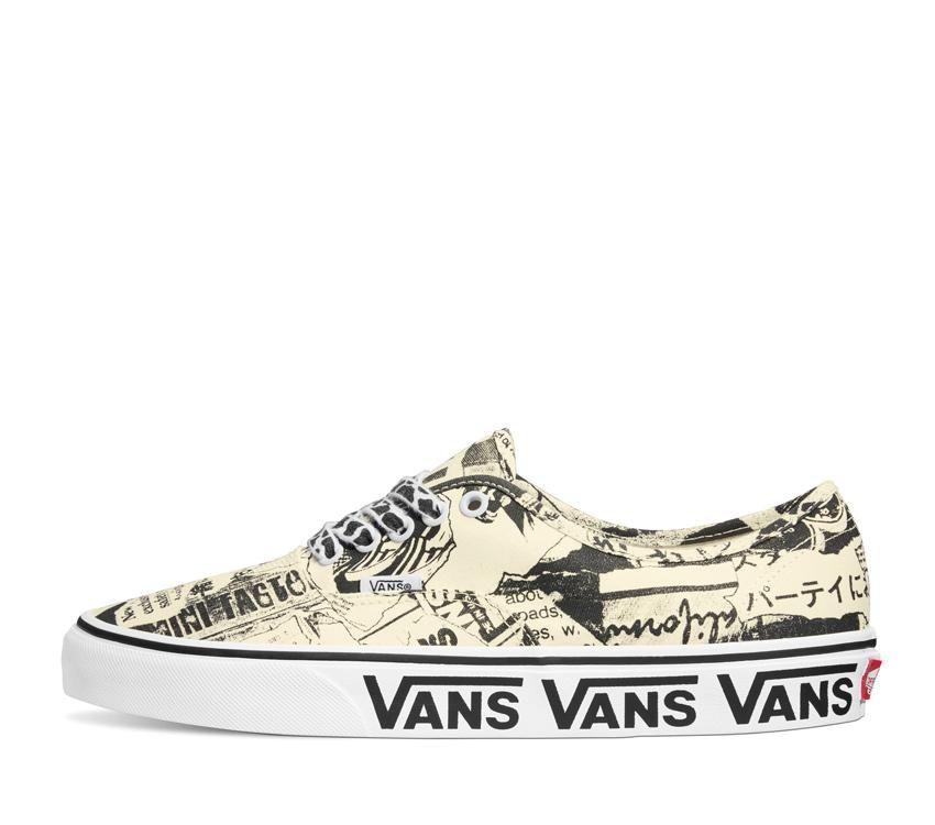 Vans Authentic Vans Collage Mens Womens - Vans Collage Black/White VN0A5KRDBZW Shoes