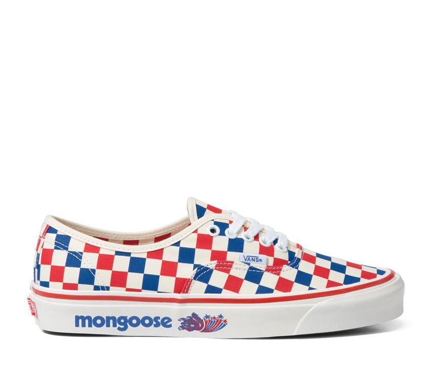 Vans x Our Legends Mongoose Authentic 44 Dx Mens Womens - Our Legends Mongoose Red/Blue VN0A4BVYRDB Shoes