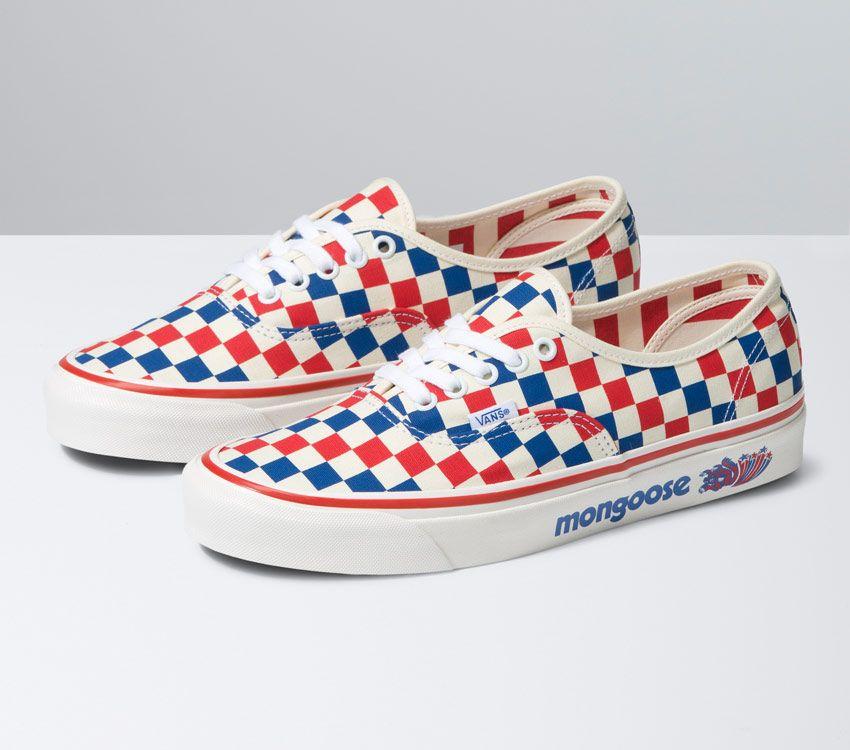 Vans x Our Legends Mongoose Authentic 44 Dx Mens Womens - Our Legends Mongoose Red/Blue VN0A4BVYRDB Shoes