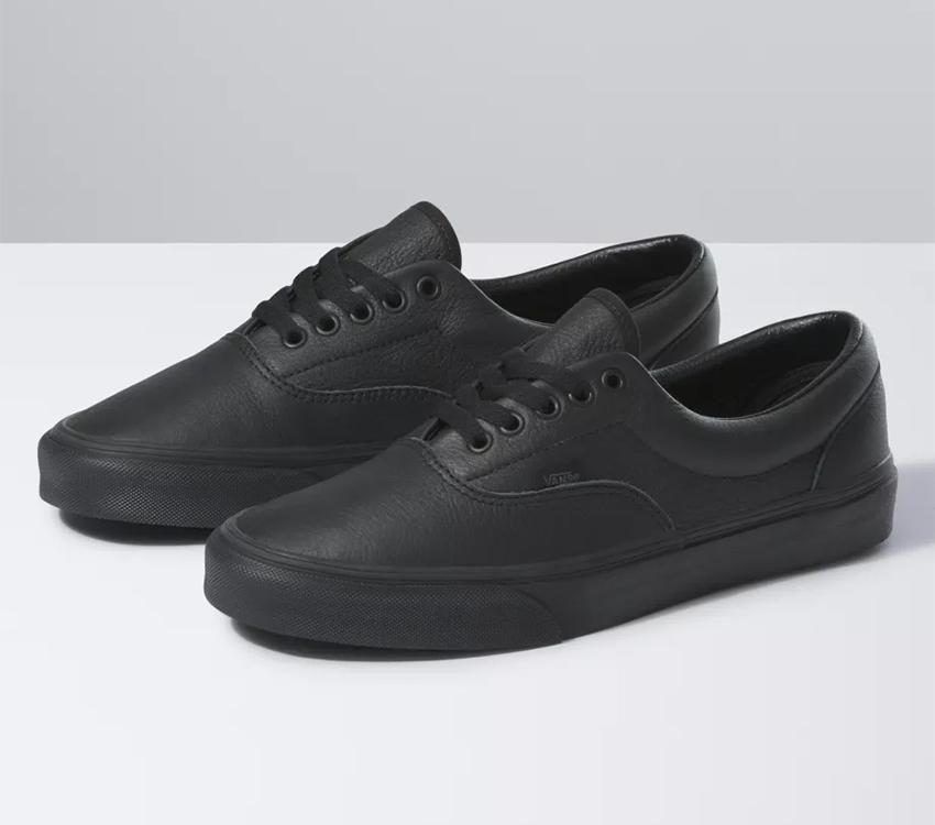 Vans ERA LEATHER BLACK MONO Mens Womens - (Leather) Black Mono VN0A4BV4X0S Shoes