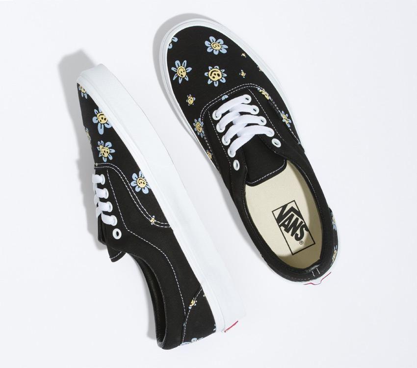 Vans Era Mens Womens - Trippy Grin Floral Black/Yellow VN0A5KX5Y23 Shoes