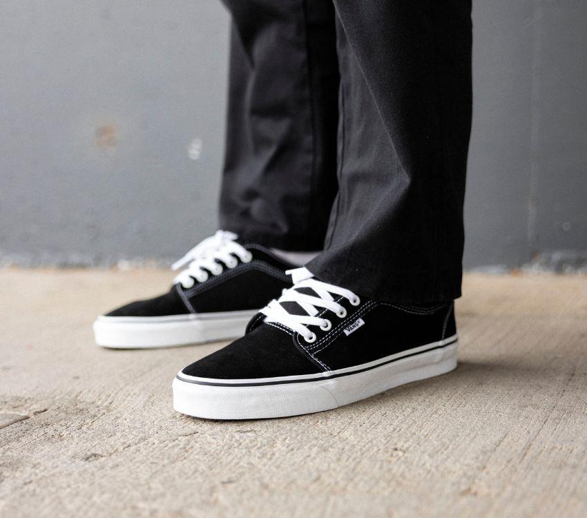 Vans Skate Chukka Low Mens Womens - Black/White VN0A4BX4Y28 Shoes