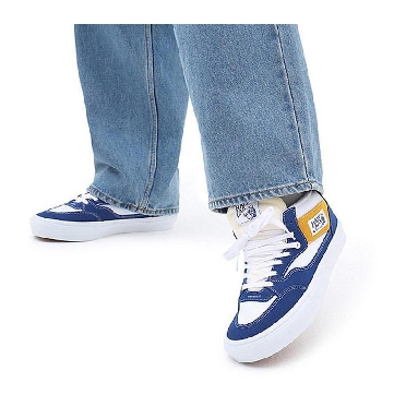 Vans Skate Half Cab 92 Mens Womens - Athletic Blue/Yellow VN0A4BXGBYL Shoes