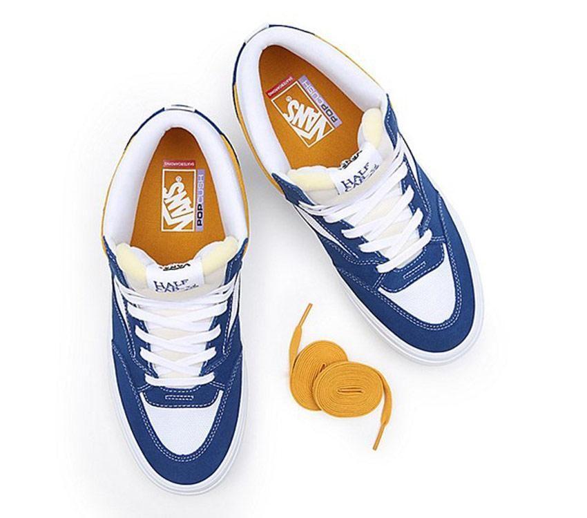 Vans Skate Half Cab 92 Mens Womens - Athletic Blue/Yellow VN0A4BXGBYL Shoes