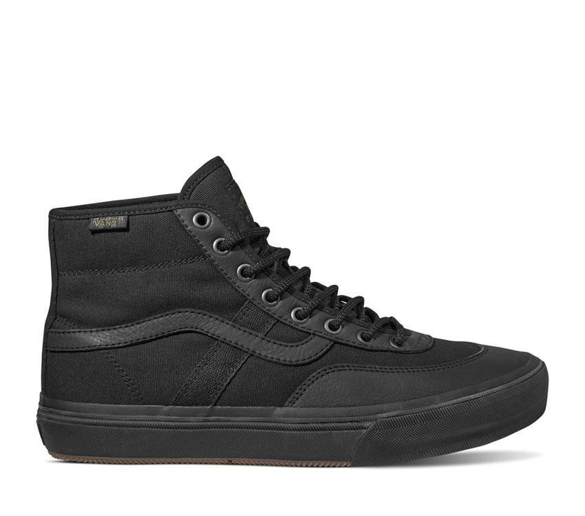 Vans Crockett High Mens Womens - Butter Leather Black/Black VN0A5JIGBKA Shoes