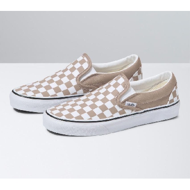 Vans Classic Slip-On Checkerboard Mens Womens - Etherea/True White VN000XG8AZT Shoes