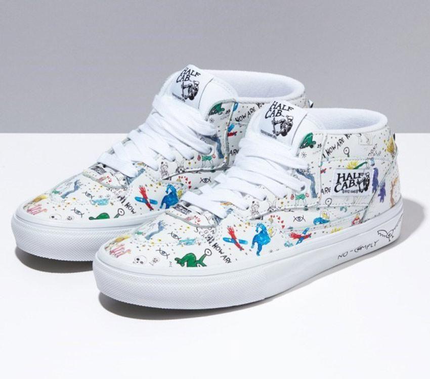 Vans Skate Half Cab Daniel Johnston Mens Womens - White/Multi VN0A5FCDWTM Shoes