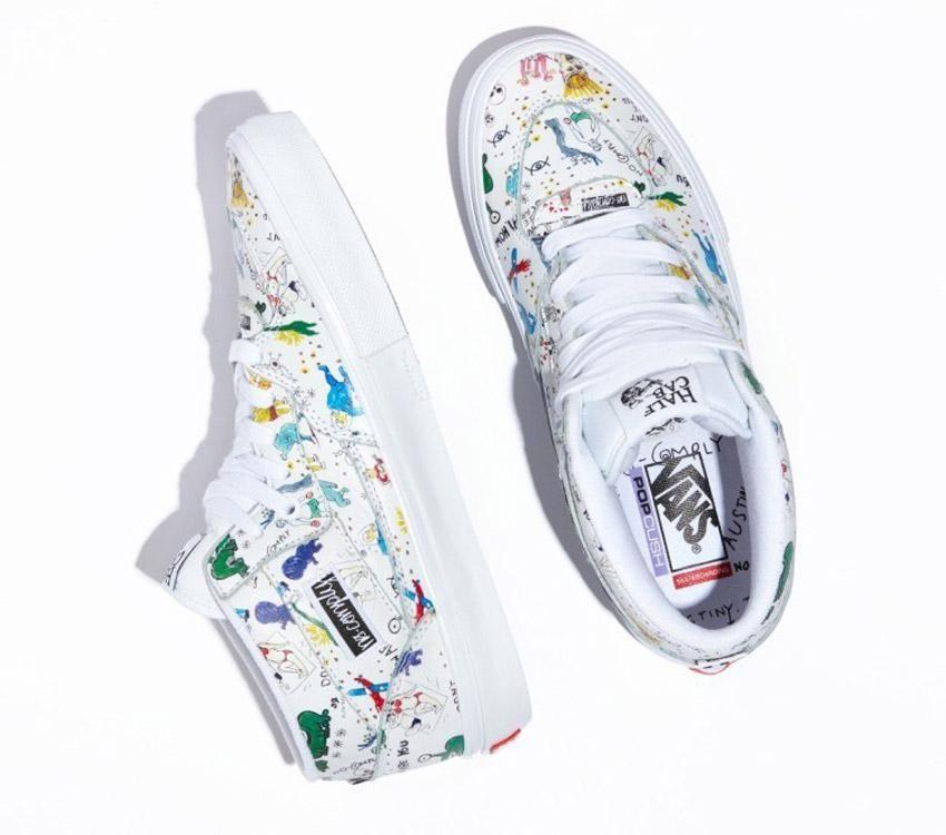 Vans Skate Half Cab Daniel Johnston Mens Womens - White/Multi VN0A5FCDWTM Shoes