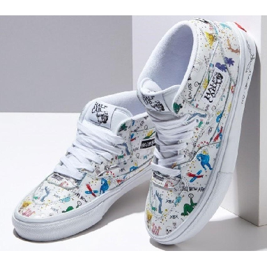 Vans Skate Half Cab Daniel Johnston Mens Womens - White/Multi VN0A5FCDWTM Shoes