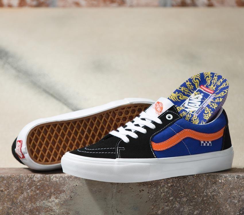 Vans Skate Sk8-Low Mens Womens - Dragon Flame Blue/Orange VN0A5FCFBLQ Shoes