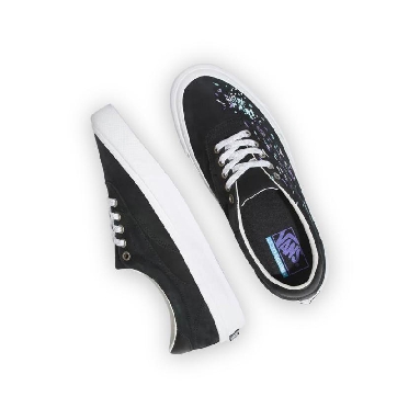 Vans Splatter Embroidery Acer Ni Womens - Black/True White VN0A4UWY8CN Shoes