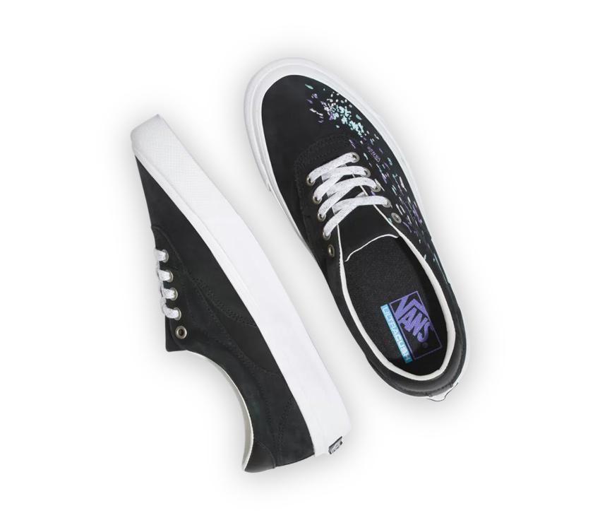 Vans Splatter Embroidery Acer Ni Womens - Black/True White VN0A4UWY8CN Shoes