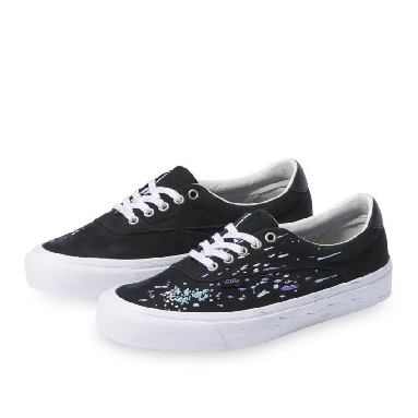 Vans Splatter Embroidery Acer Ni Womens - Black/True White VN0A4UWY8CN Shoes