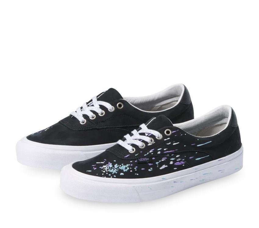 Vans Splatter Embroidery Acer Ni Womens - Black/True White VN0A4UWY8CN Shoes