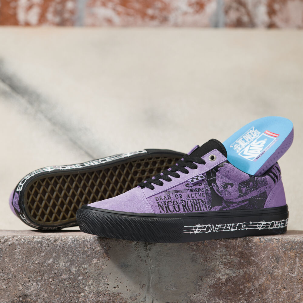 Vans x One Piece Skate Old Skool Mens Womens - ONE PIECE WANTED NICO ROBIN PURPLE VN0A5FCBPRP Shoes