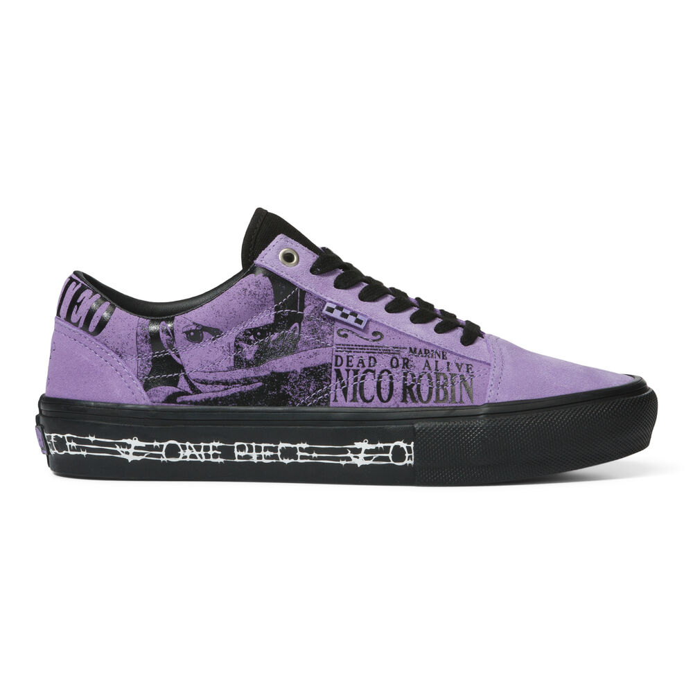 Vans x One Piece Skate Old Skool Mens Womens - ONE PIECE WANTED NICO ROBIN PURPLE VN0A5FCBPRP Shoes