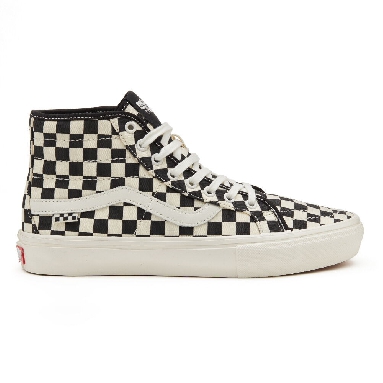 Vans Elijah Berle Skate Sk8-Hi Decon Mens Womens - CHECKERBOARD MARSHMALLOW VN0A5KYBFS8 Shoes