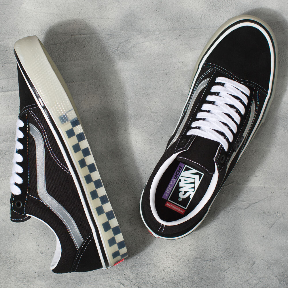 Vans x One Piece Skate Old Skool Mens Womens - TRANSLUCENT RUBBER BLACK/CLEAR VN0A5FCBBCQ Shoes