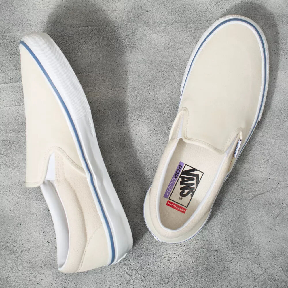 Vans Skate Classics Slip-On Mens Womens - RAW CANVAS CLASSIC WHITE VN0A5FCAACV Shoes