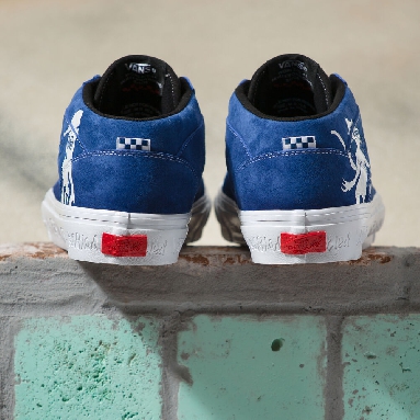 Vans x Krooked Skate Half Cab 92 VCU Mens Womens - (KROOKED BY NATAS FOR RAY) BLUE VN0A4BW9APG Shoes