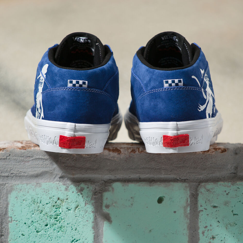 Vans x Krooked Skate Half Cab 92 VCU Mens Womens - (KROOKED BY NATAS FOR RAY) BLUE VN0A4BW9APG Shoes