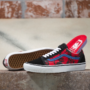 Vans x One Piece Skate Old Skool Mens Womens - (KROOKED BY NATAS FOR RAY) RED VN0A5FCBAPC Shoes