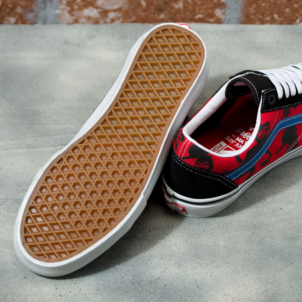 Vans x One Piece Skate Old Skool Mens Womens - (KROOKED BY NATAS FOR RAY) RED VN0A5FCBAPC Shoes