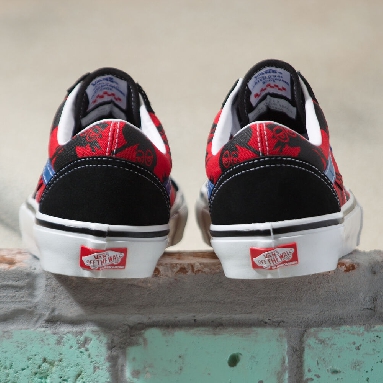 Vans x One Piece Skate Old Skool Mens Womens - (KROOKED BY NATAS FOR RAY) RED VN0A5FCBAPC Shoes