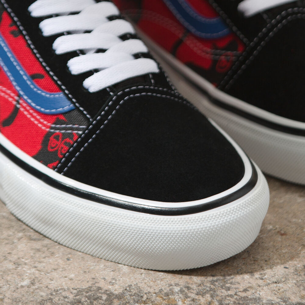 Vans x One Piece Skate Old Skool Mens Womens - (KROOKED BY NATAS FOR RAY) RED VN0A5FCBAPC Shoes