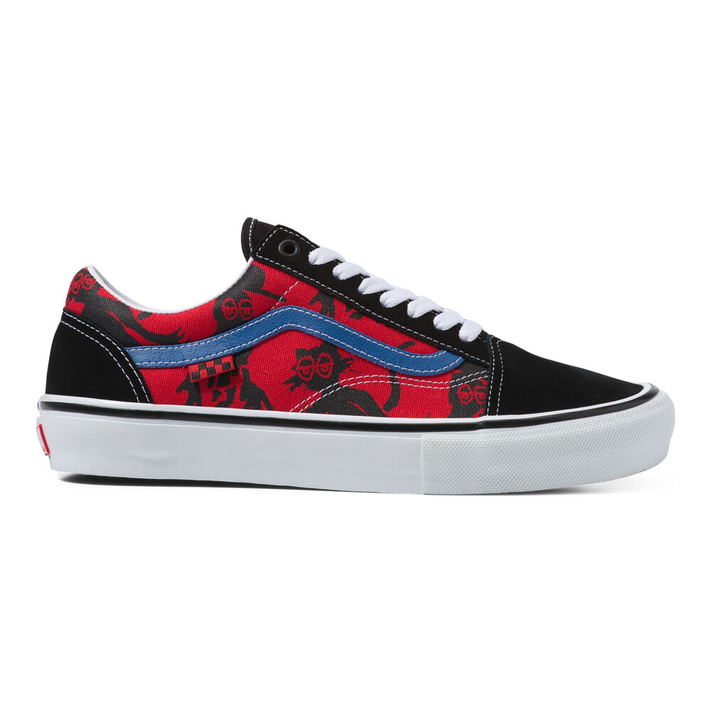 Vans x One Piece Skate Old Skool Mens Womens - (KROOKED BY NATAS FOR RAY) RED VN0A5FCBAPC Shoes