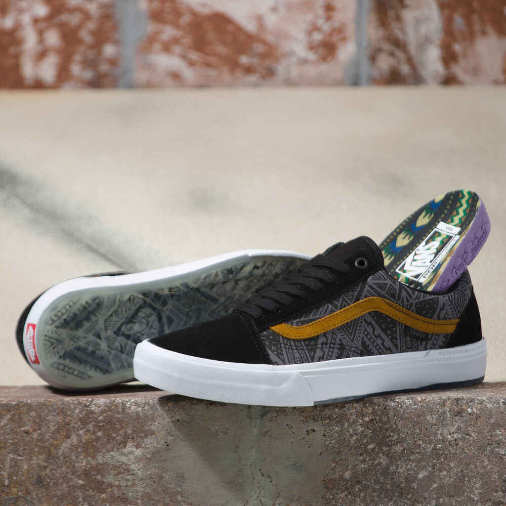 Vans Courage Adams BMX Old Skool Mens Womens - (COURAGE ADAMS) BLACK/GOLDEN BROWN VN0A5JIPACQ Shoes