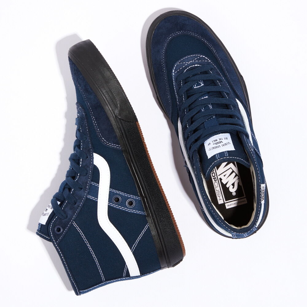 Vans Crockett High VCU Mens Womens - NAVY/BLACK VN0A4BWQNGV Shoes