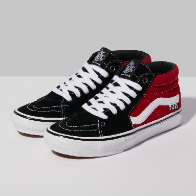 Vans Skate Grosso Mid Mens Womens - BLACK/RED VN0A5FCG458 Shoes