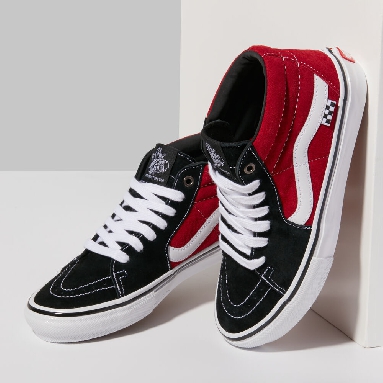 Vans Skate Grosso Mid Mens Womens - BLACK/RED VN0A5FCG458 Shoes