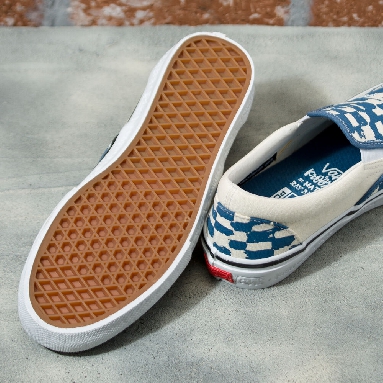 Vans x Krooked Featuring Art By Natas For Ray Barbee Skate Slip-On VCU Mens Womens - (KROOKED BY NATAS FOR RAY) BLUE VN0A4BWDAPG Shoes