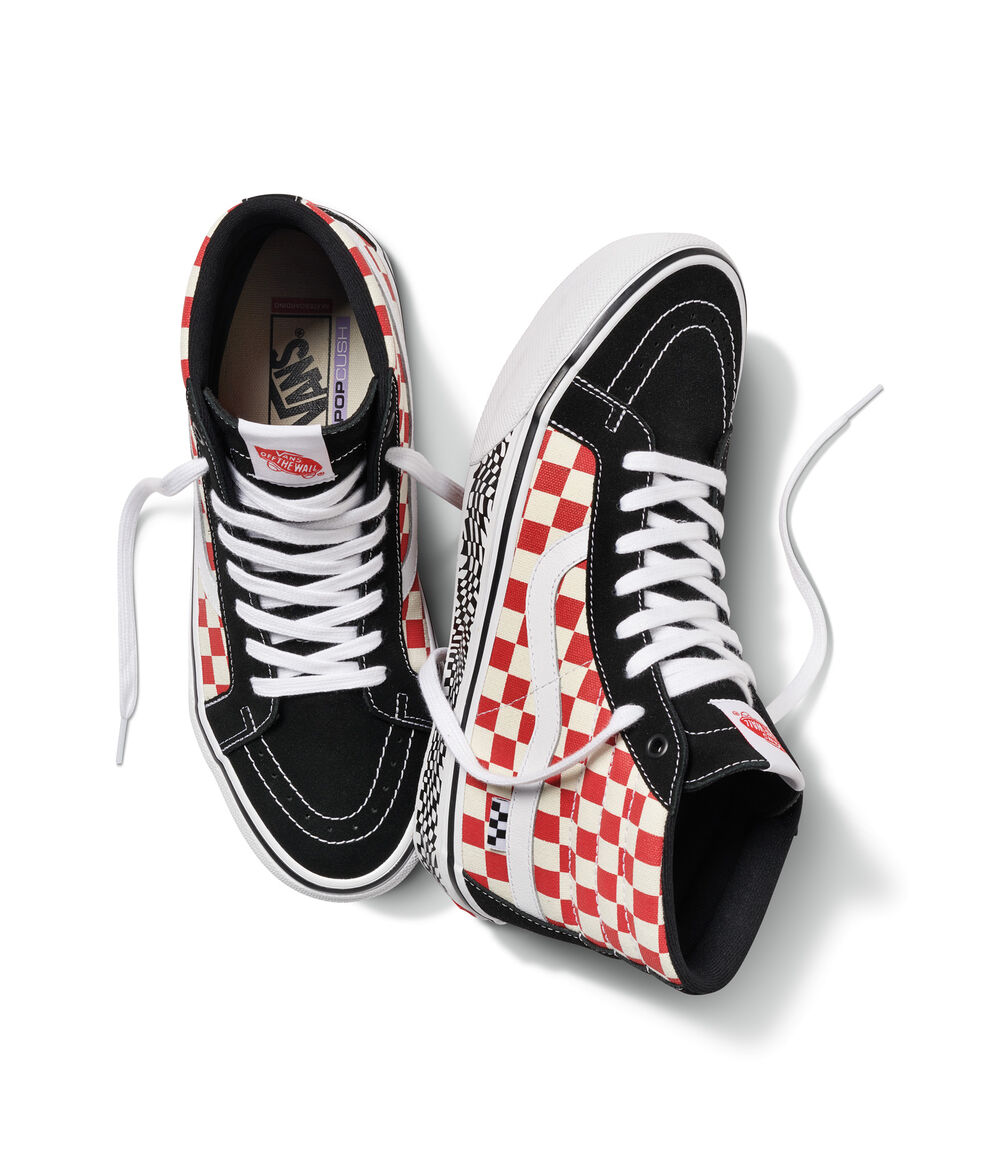 Vans Skate Grosso Sk8-Hi Reissue Mens Womens - GROSSO 84 BLK/RED CHECK VN0A5KYR428 Shoes