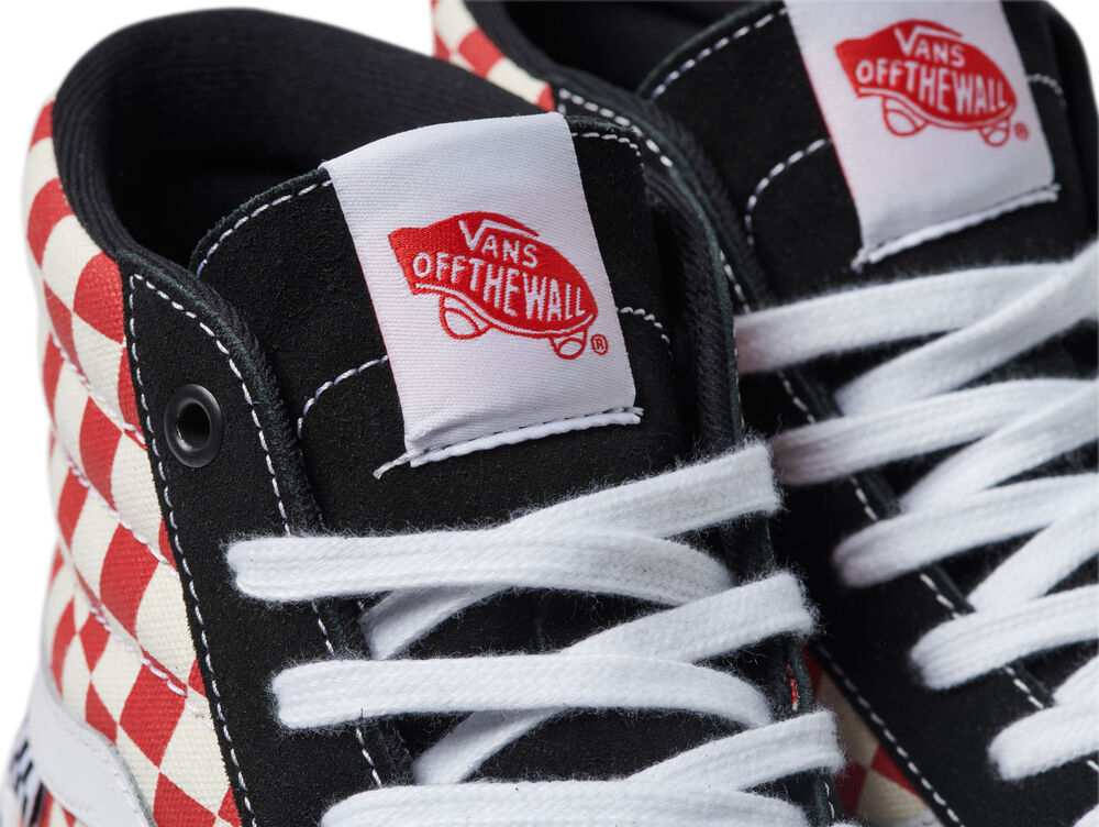 Vans Skate Grosso Sk8-Hi Reissue Mens Womens - GROSSO 84 BLK/RED CHECK VN0A5KYR428 Shoes