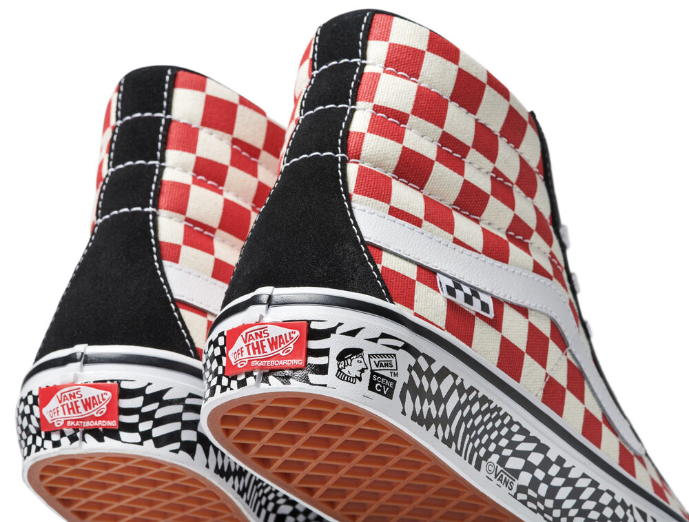 Vans Skate Grosso Sk8-Hi Reissue Mens Womens - GROSSO 84 BLK/RED CHECK VN0A5KYR428 Shoes