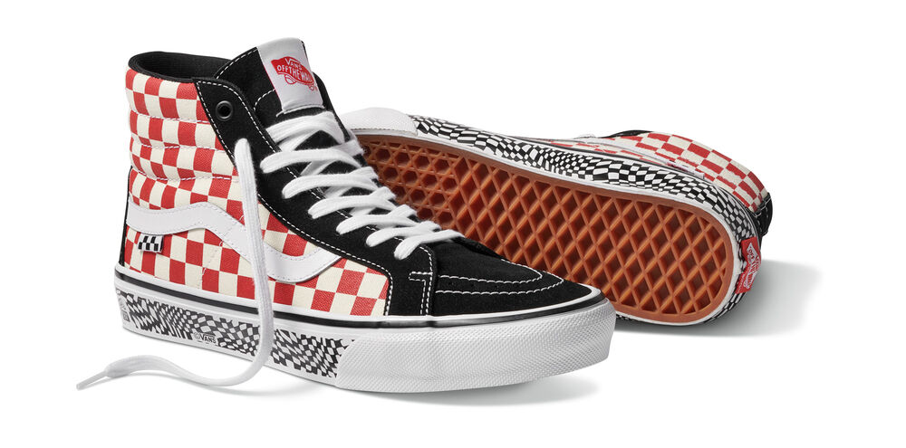 Vans Skate Grosso Sk8-Hi Reissue Mens Womens - GROSSO 84 BLK/RED CHECK VN0A5KYR428 Shoes