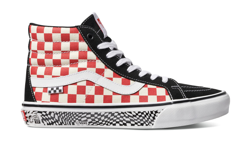 Vans Skate Grosso Sk8-Hi Reissue Mens Womens - GROSSO 84 BLK/RED CHECK VN0A5KYR428 Shoes