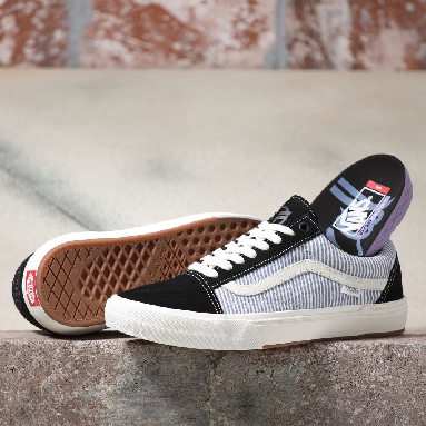 Vans BMX Old Skool Mens Womens - (FEDERAL) BLACK/BLUE PINSTRIPE VN0A5HEZ39C Shoes