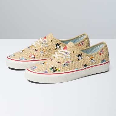 Vans x One Piece Authentic Mens Womens - ONE PIECE STRAW HAT CREW NATURAL/MULTI VN0A5JMPKKK Shoes