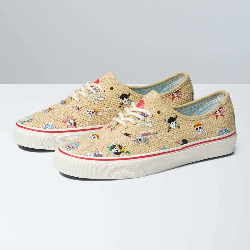 Vans x One Piece Authentic Mens Womens - ONE PIECE STRAW HAT CREW NATURAL/MULTI VN0A5JMPKKK Shoes