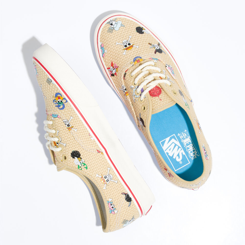 Vans x One Piece Authentic Mens Womens - ONE PIECE STRAW HAT CREW NATURAL/MULTI VN0A5JMPKKK Shoes