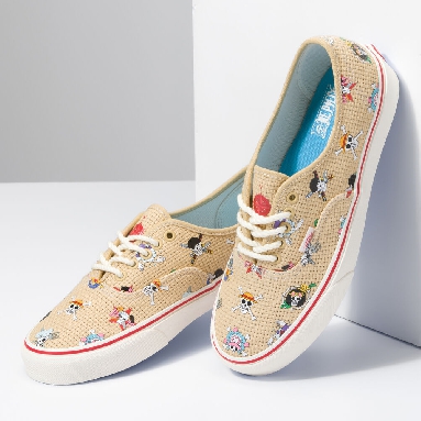 Vans x One Piece Authentic Mens Womens - ONE PIECE STRAW HAT CREW NATURAL/MULTI VN0A5JMPKKK Shoes