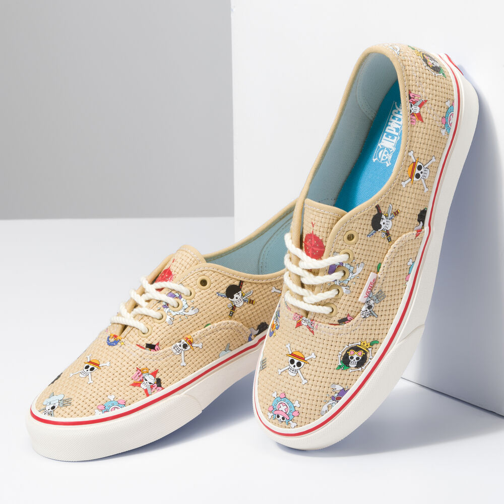 Vans x One Piece Authentic Mens Womens - ONE PIECE STRAW HAT CREW NATURAL/MULTI VN0A5JMPKKK Shoes