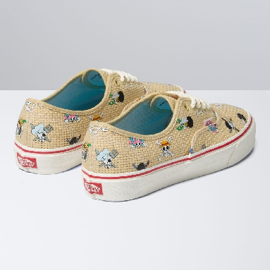 Vans x One Piece Authentic Mens Womens - ONE PIECE STRAW HAT CREW NATURAL/MULTI VN0A5JMPKKK Shoes