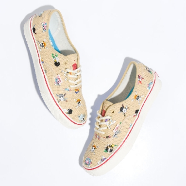 Vans x One Piece Authentic Mens Womens - ONE PIECE STRAW HAT CREW NATURAL/MULTI VN0A5JMPKKK Shoes