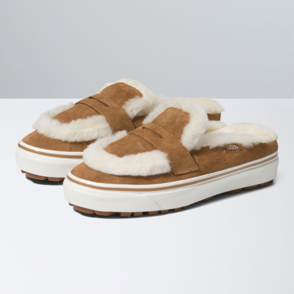 Vans Style 53 Cozy Mule DX Mens Womens - SHEARLING CHIPMUNK VN0005U3GWT Shoes