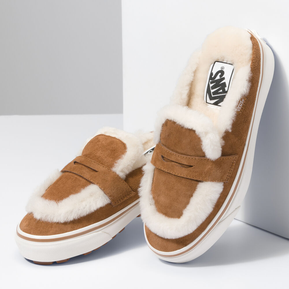 Vans Style 53 Cozy Mule DX Mens Womens - SHEARLING CHIPMUNK VN0005U3GWT Shoes